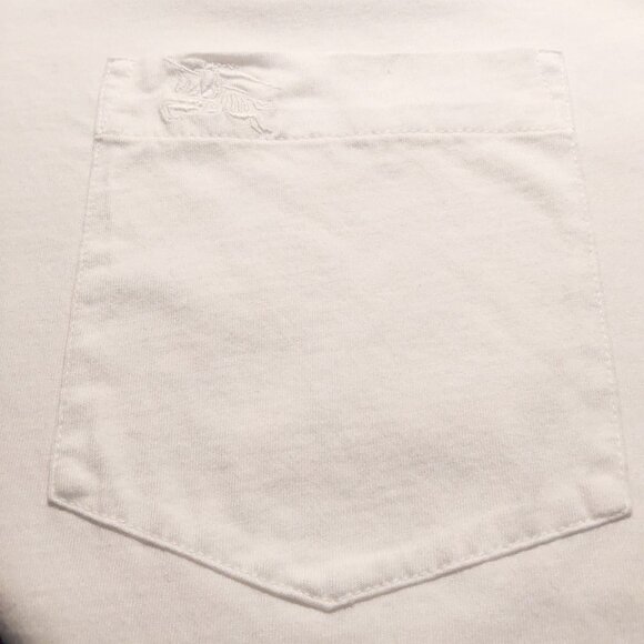 Burberry Men's White Cotton T-Shirt Excellent Condition - XL - Picture 5 of 8